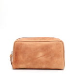 Ball grande, pochette, portaoggetti da viaggio e per l'uso quotidiano, in vitello liscio cuoio effetto vintage. Prodotto da Pianigiani Bags.